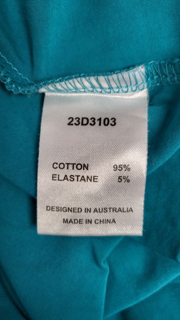 Tirelli Teal Diagonal Seam Dress (14)