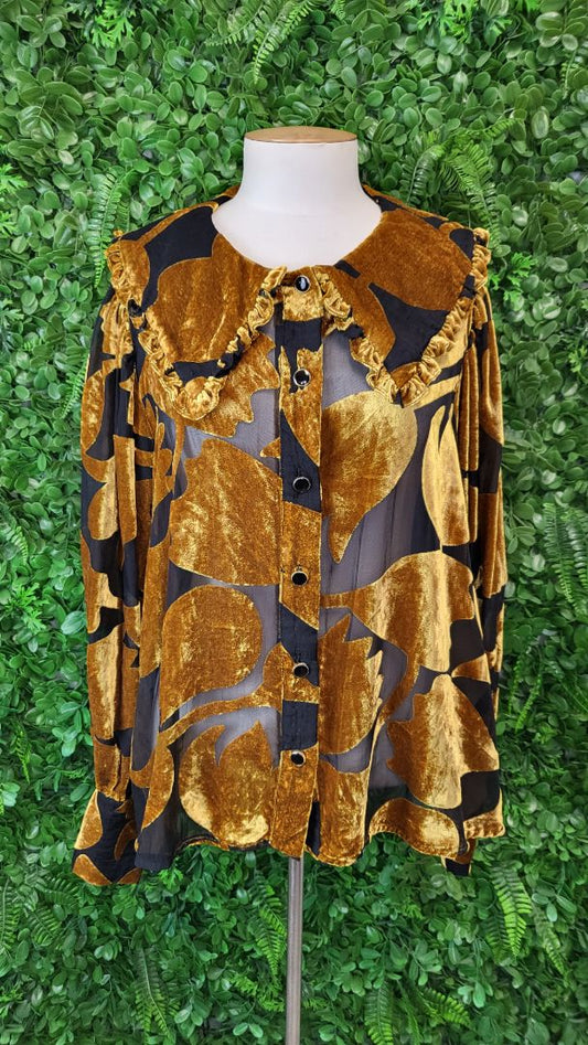 Trelise Cooper Gold Bet Your Bottom Collar Blouse (12)