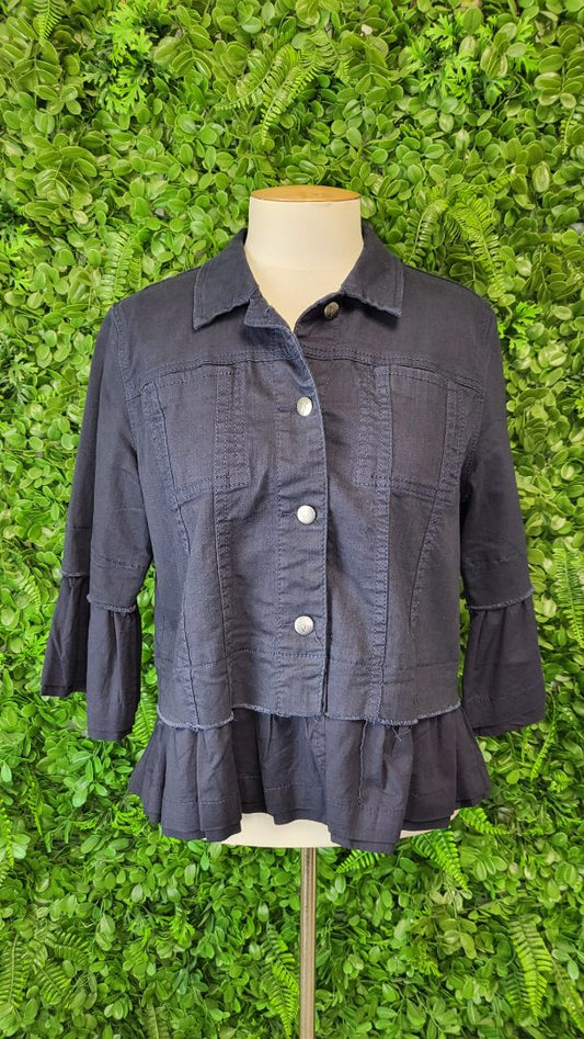 Vassalli Navy Frill Jacket (12)