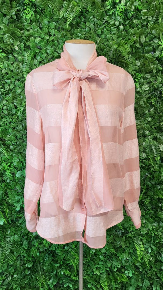 Trelise Cooper Peach David Bowie Blouse (10-12)