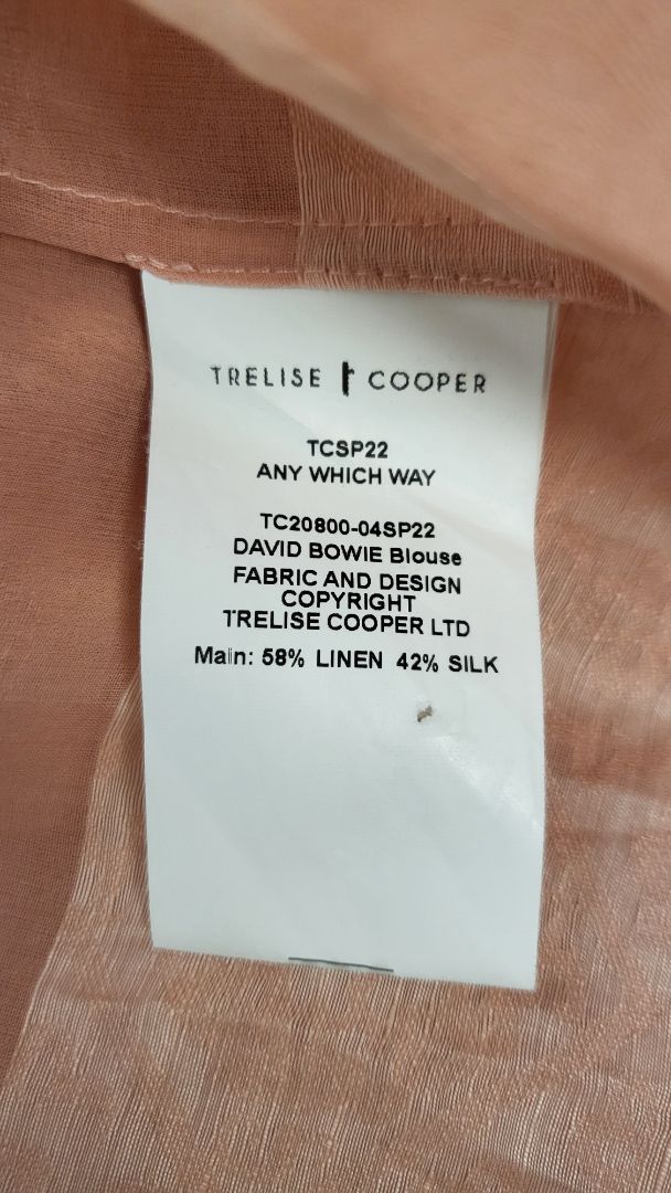 Trelise Cooper Peach David Bowie Blouse (10-12)