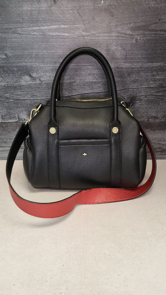 Nica Black Leather Bag (26wcmx23hx14)