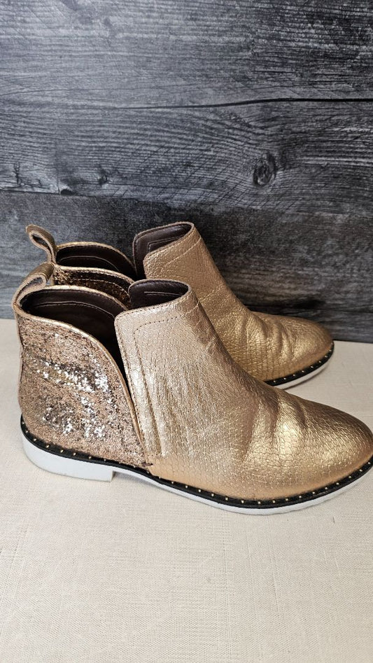 Hey Monday Augustine Rose Gold Metallic Bootie (37)