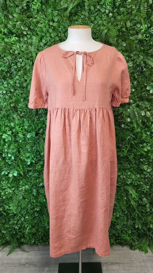 Swanndri Terracotta Linen Dress (8-10)
