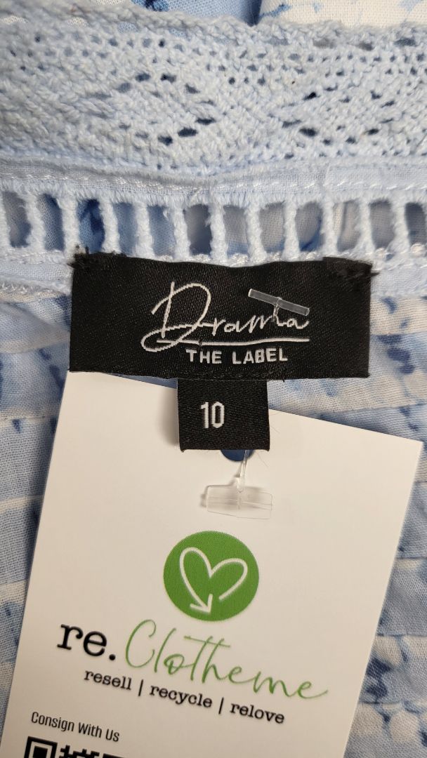 Drama The Label Blue Patterned Top (10)