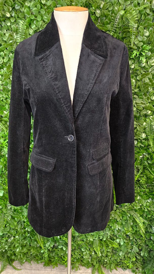 Dangerfield Black Velvet Blazer (8)