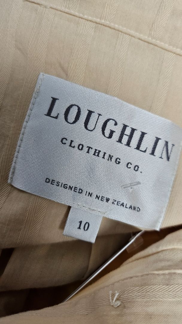 Loughlin Beige Pintuck Top (10-12)