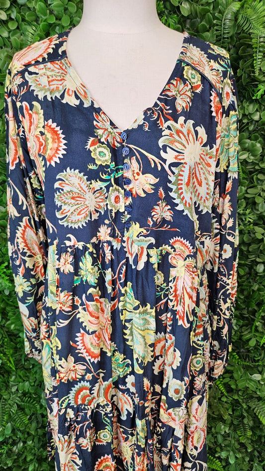Jaase Print Boho Dress BNWT (14-16)