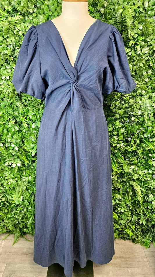 Drama The Label Navy Twist Dress (10)