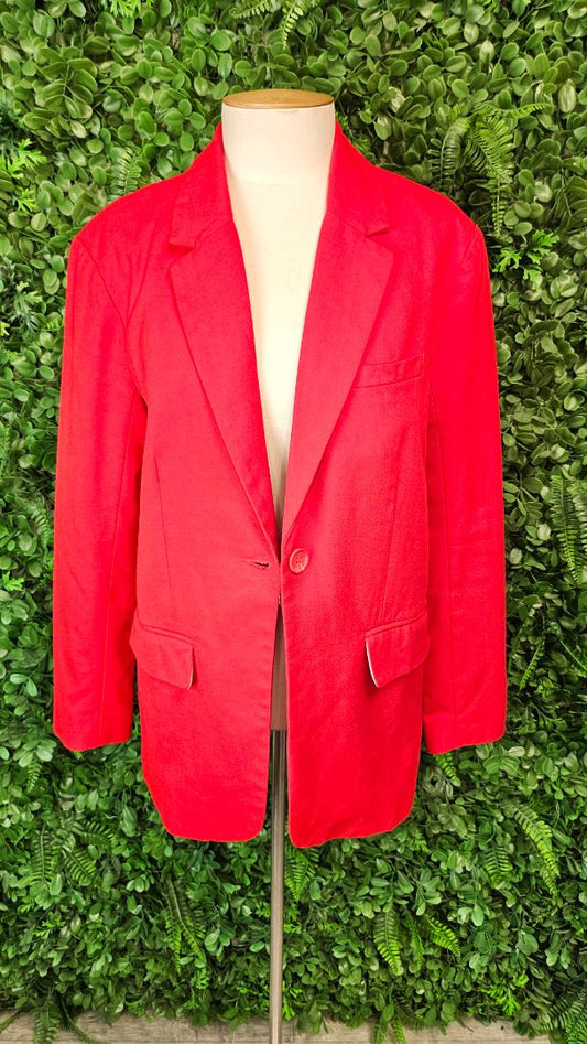 Stella+Gemma Red Boyfriend Blazer (8-10)