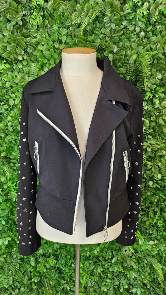 Denny Rose Black Stud Star Jacket (10)