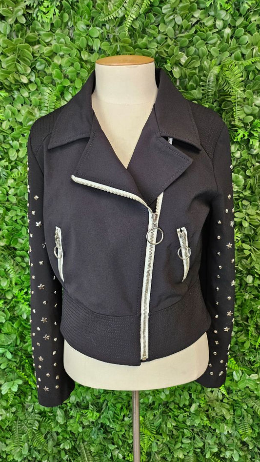 Denny Rose Black Stud Star Jacket (10)