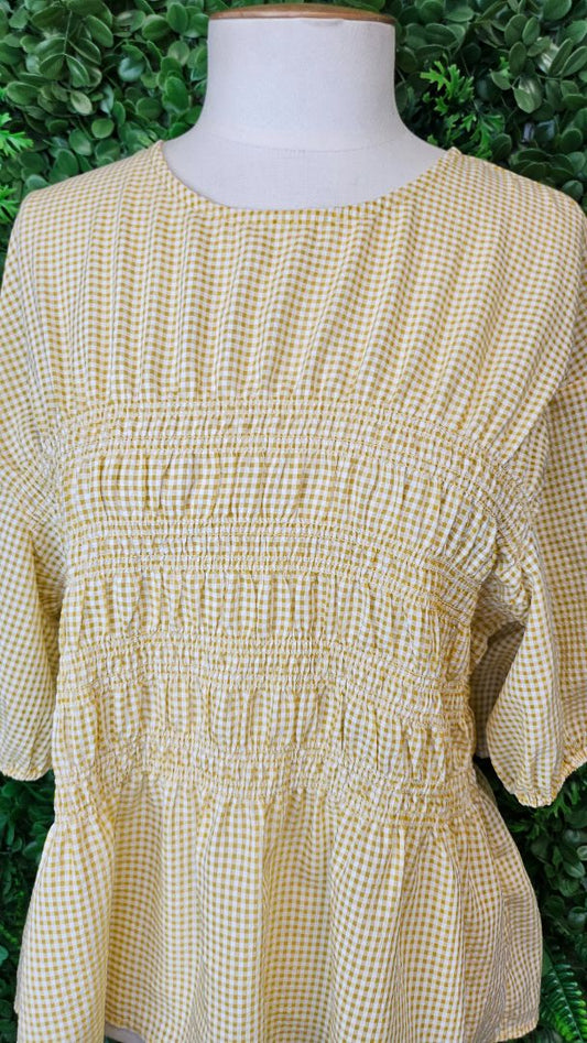 Billie The Label Yellow Shirred Top (16)