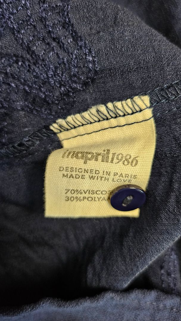 InApril1986 Navy Embroidered Shirt (12)