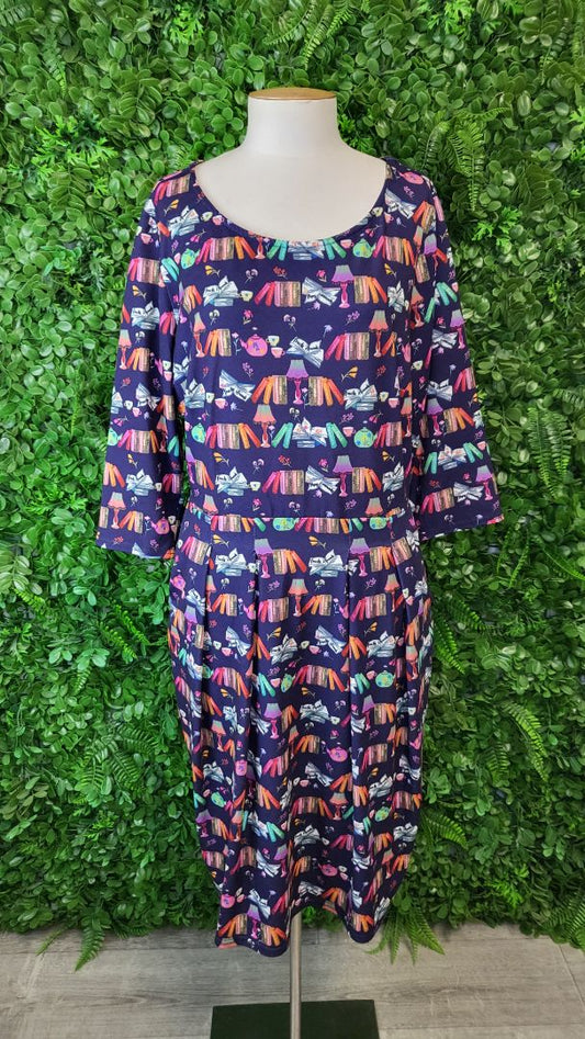 Popsy Print Book Dress BNWT (18)
