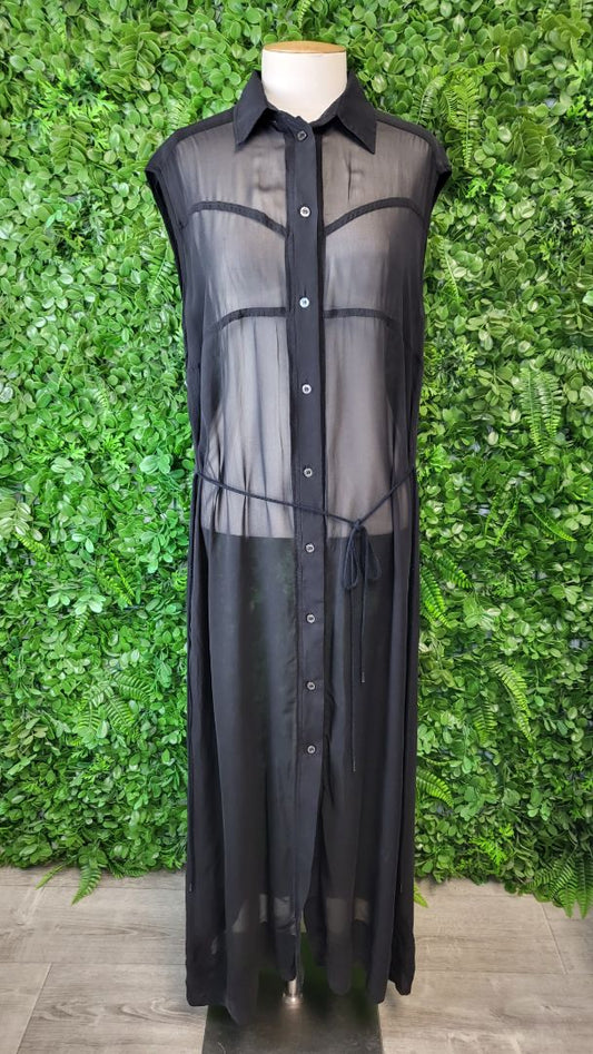 Company Of Strangers Black Silk Shirt Dress (14)