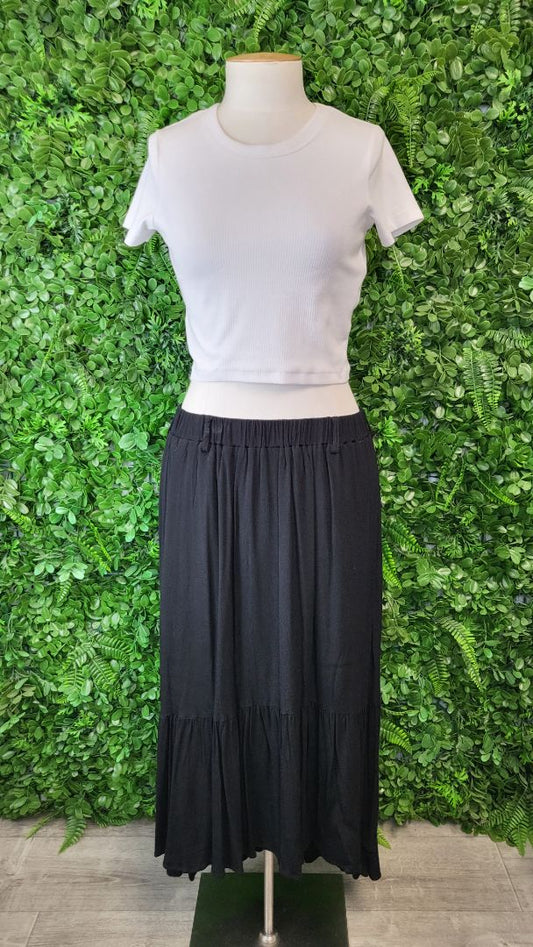 Lemon Tree Black Tier Skirt (12)