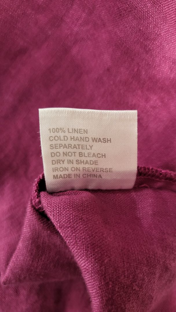 Eb & Ive Raspberry Linen Collared Top (10)