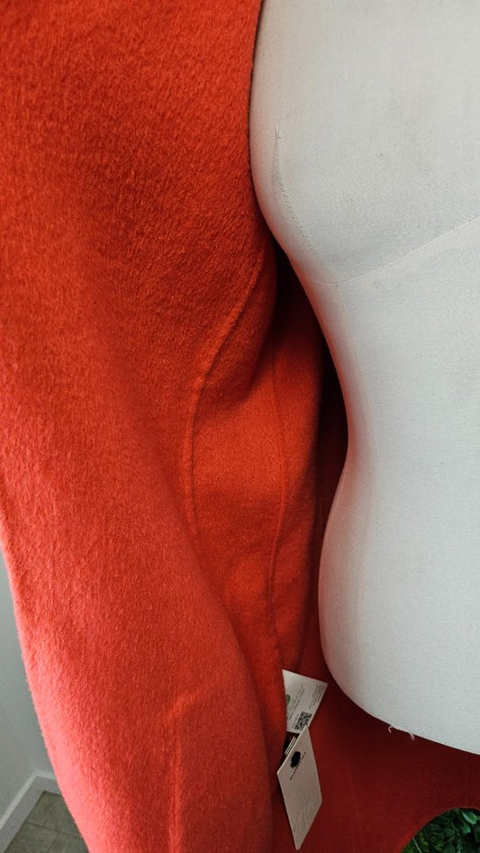 Max Orange Longline Wool Coat BNWT (10)