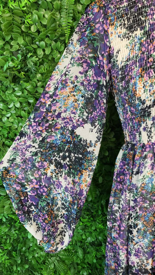 Augustine Floral Shirred Dress (8)