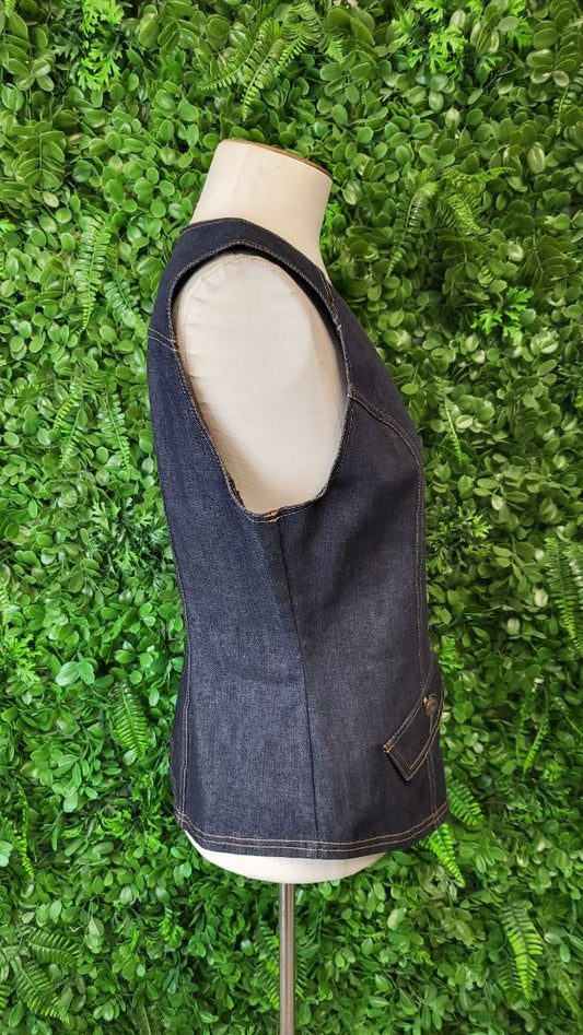 Smith & Western Blue Denim Waistcoat (10)