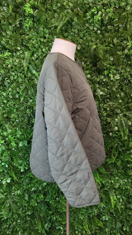 AS Colour Green Quilted Jacket (10)