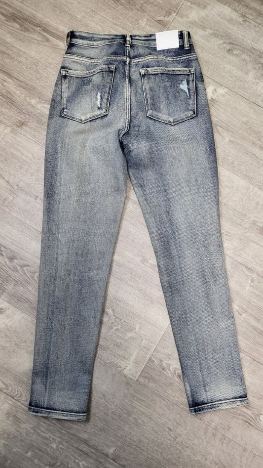 Shine On Washed Blue Distressed Jeans (8)