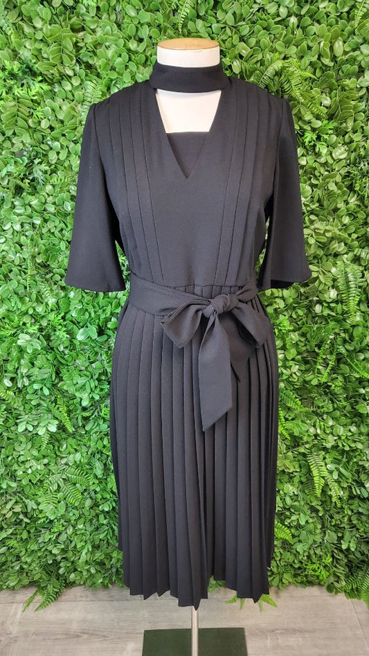 Witchery Black Pleat Dress BNWT (6)