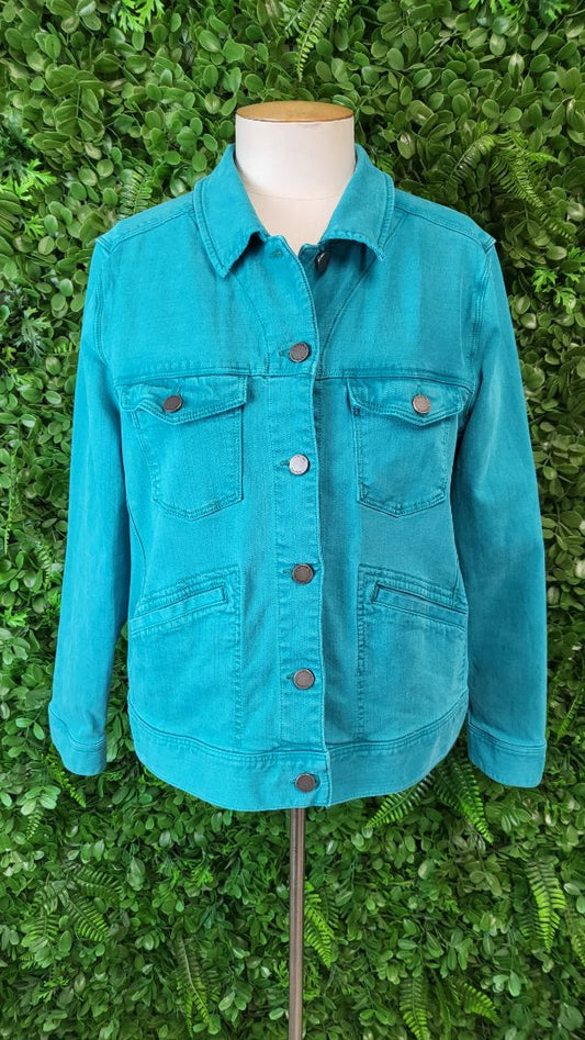 Liverpool Teal Stretch Denim Jacket (14)