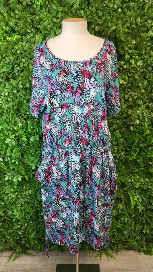 Popsy Butterfly Print Jolene Dress BNWT (18)