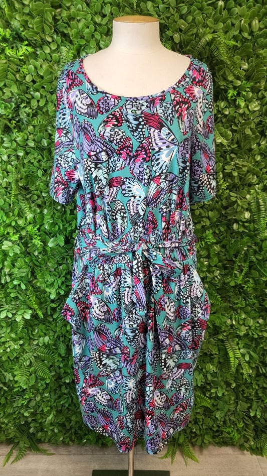 Popsy Butterfly Print Jolene Dress BNWT (18)