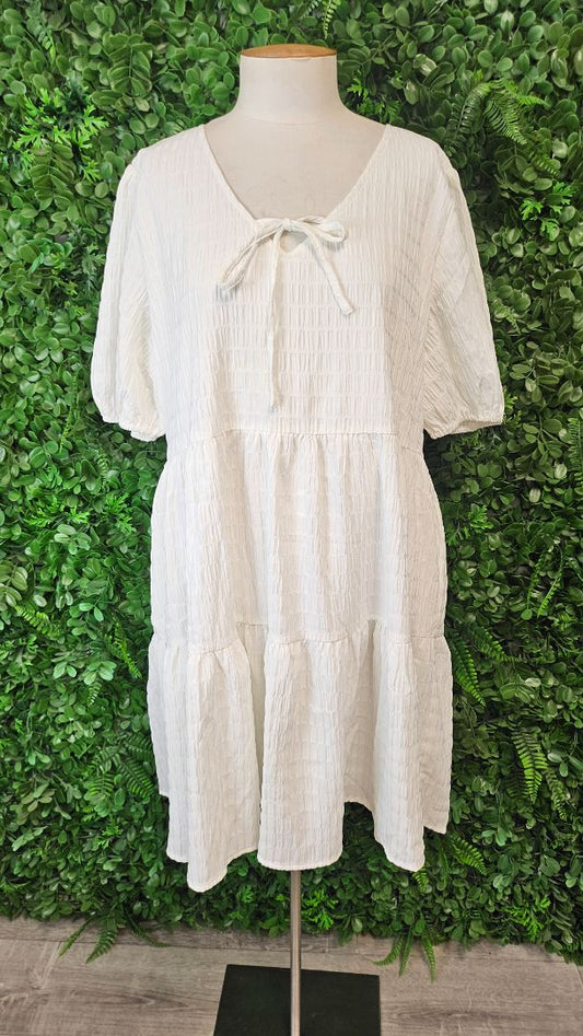 Addison White Baby Doll Dress BNWT (14)