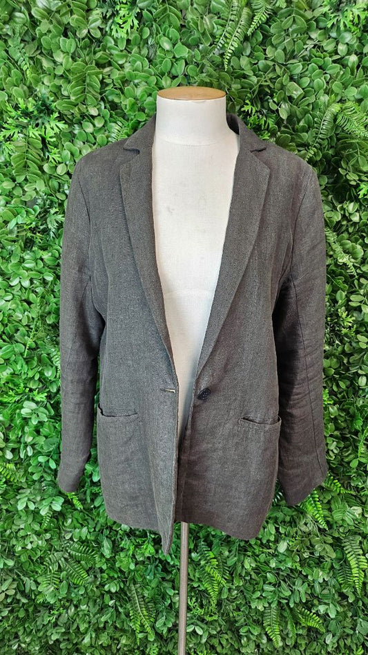 Max Olive Green Linen Blazer (10)