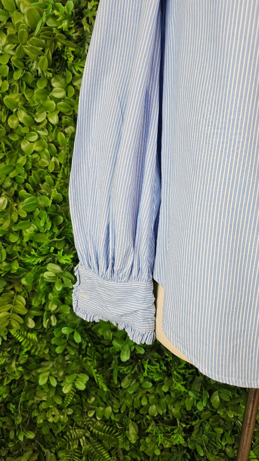 New Look Blue Stripe Top (10)