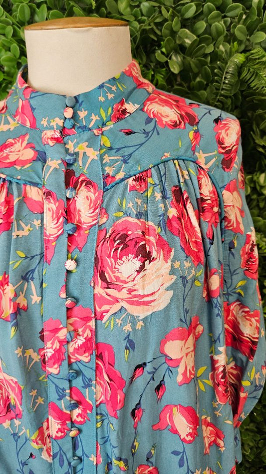 Luna Sky Floral Boho Blouse (10)