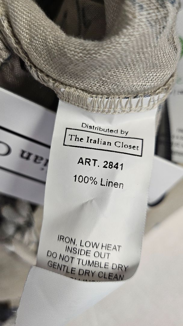The Italian Closet Print Linen Pant BNWT (10-12)