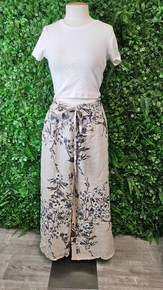 The Italian Closet Print Linen Pant BNWT (10-12)