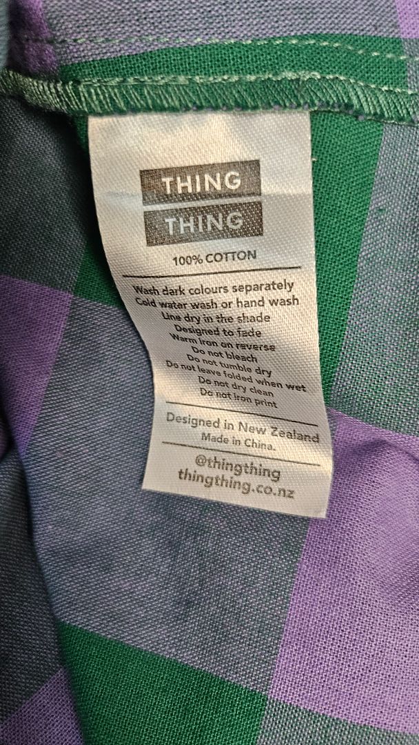Thing Thing Purple/Green Cotton Dress (16)
