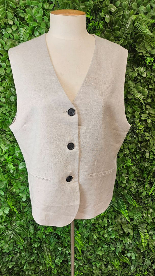 Max Neutral Linen Blend Vest (14)