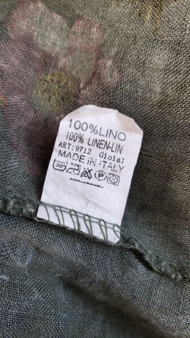 Made In Italy Green Floral Linen Dress (14)