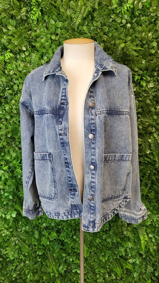 Ghanda Co Stonewash Shacket (8-10)