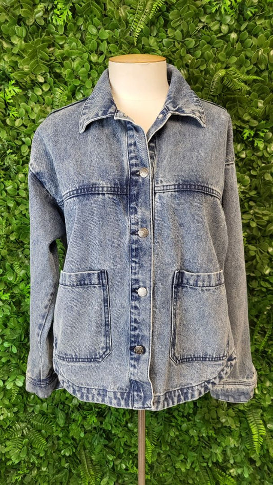 Ghanda Co Stonewash Shacket (8-10)