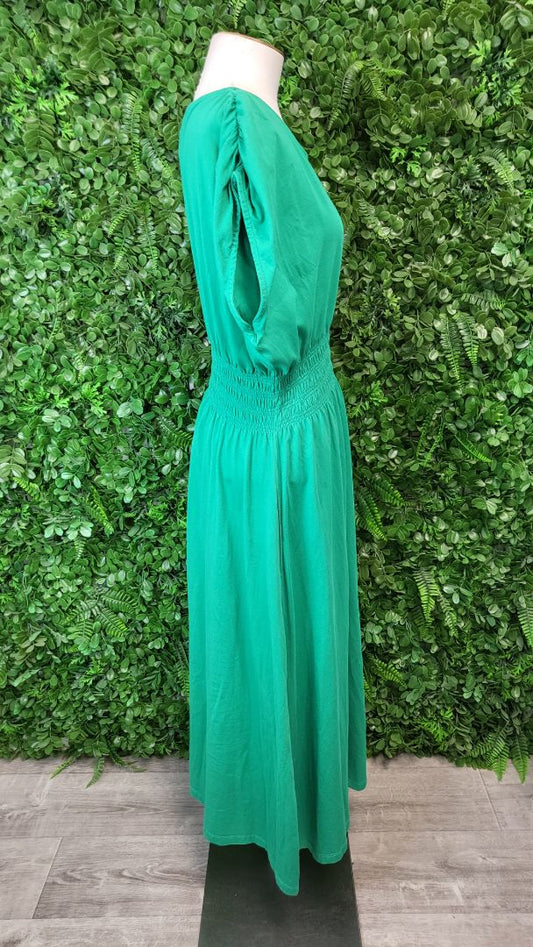 Elm Green Shirred Dress (16)