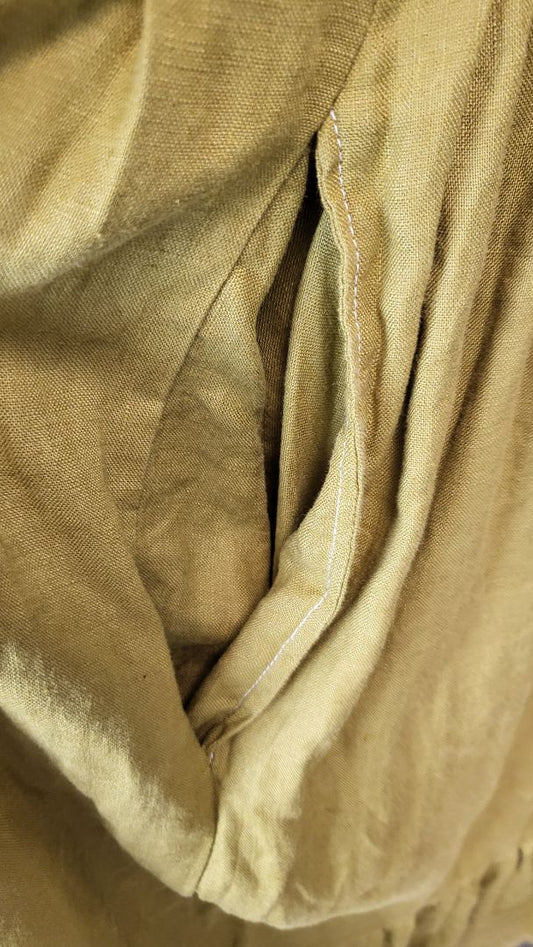 Lila By Liv Avocado Linen Sundress (6-8)