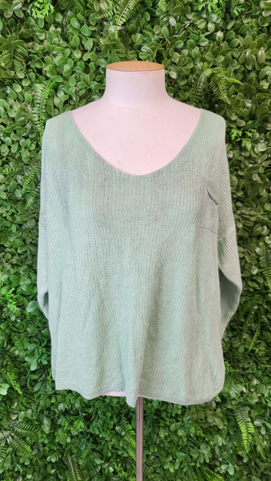 Made In Italy Mint Metallic Knit (12)
