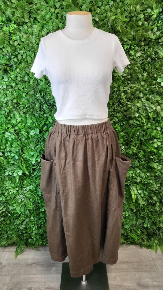 Rural Girl 45 Brown Linen Skirt (16)