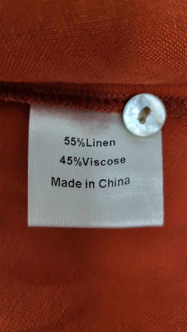 Blackstone Rust Linen Blend Dress (12)