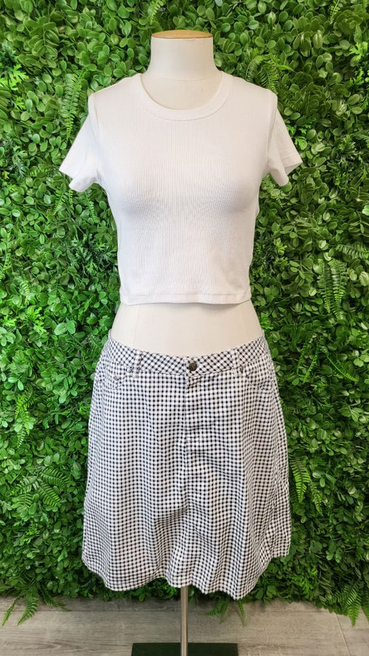 Vassalli Multi Check Stretch Skirt (14)
