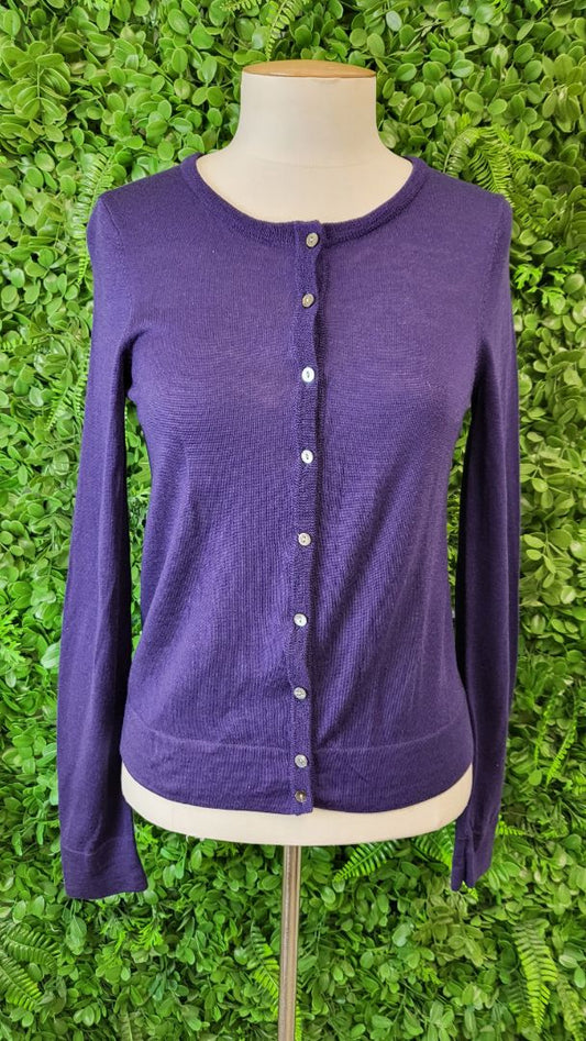 Hobbs Purple Cardi Knit (10)