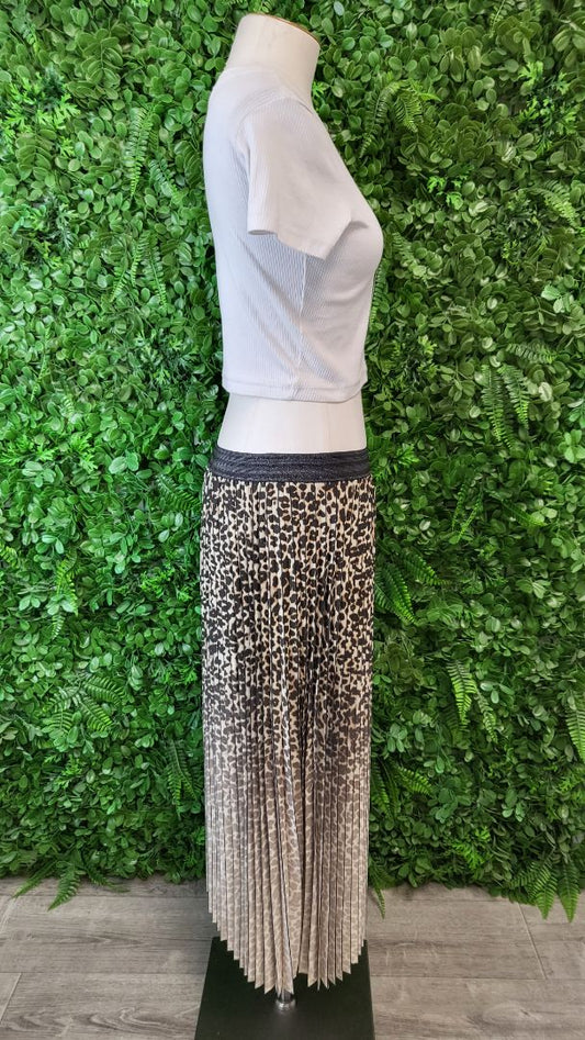 Billie The Label Animal Print Pleat Skirt (16)